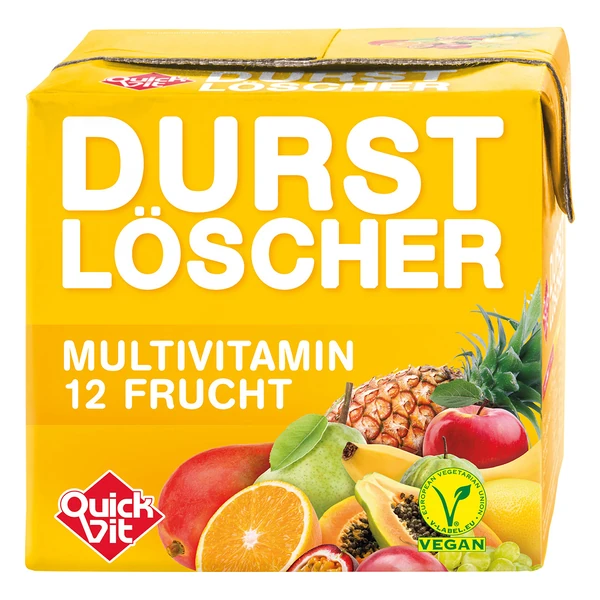Durstlöscher Multivitamin 12 Frucht in geschlossener Verpackung – Produktfoto