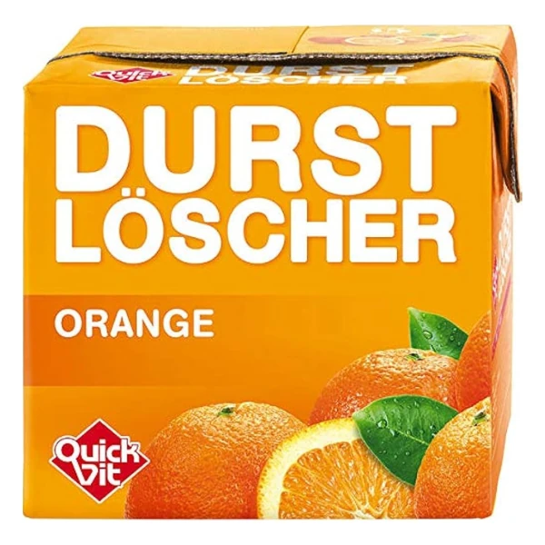 Durstlöscher Orange in geschlossener Verpackung – Produktfoto