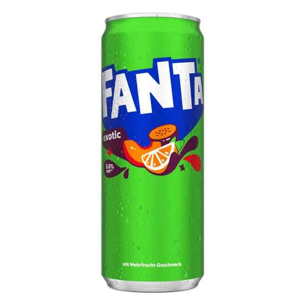 Fanta Exotic in geschlossener Verpackung – Produktfoto
