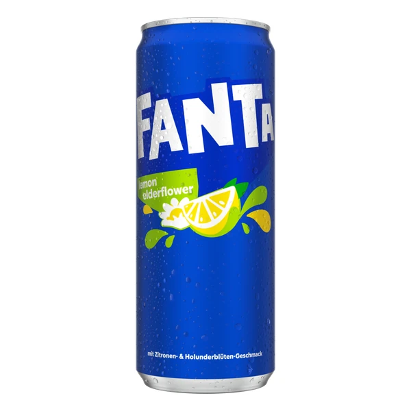 Fanta Lemon & Elderflower in geschlossener Verpackung – Produktfoto