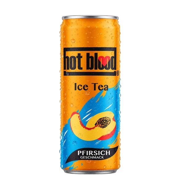 Hot Blood Ice Tea in geschlossener Verpackung – beispielhafte Abbildung